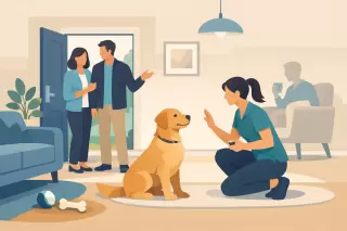 How to Train Dogs Around Visitors at Home